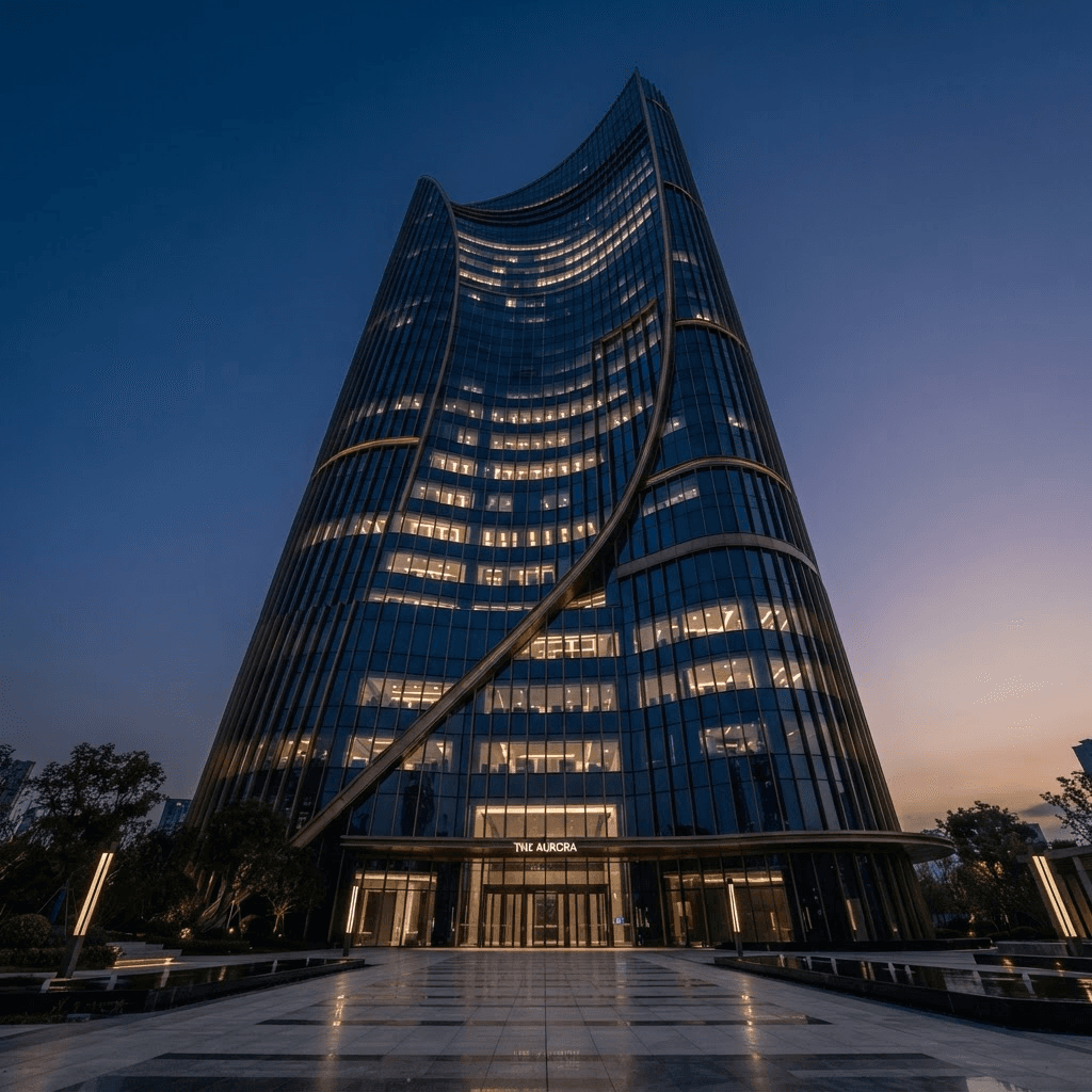 Modern corporate building representing the solidity of HABORA management